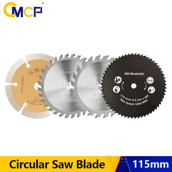 CMCP lame de scie à bois 115mm disque de scie TCT à pointe en carbure pour le travail du bois disque de coupe en plastique PVC lame de scie circulaire