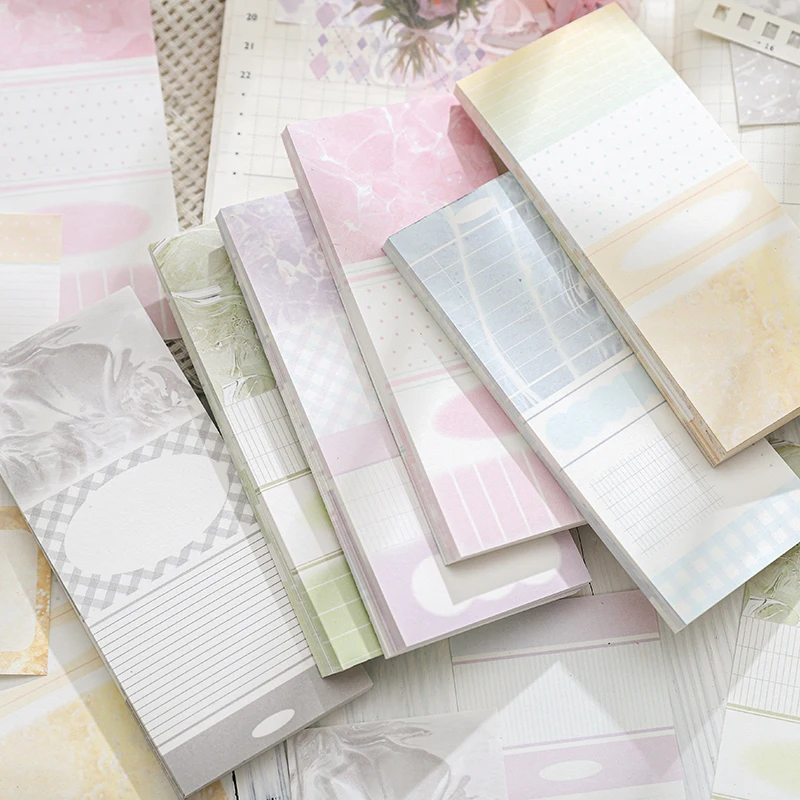 

60pcs Basic Note Book Ins Style Simple Portable Memo Pads Collage Journal Scrapbook diy Material Paper