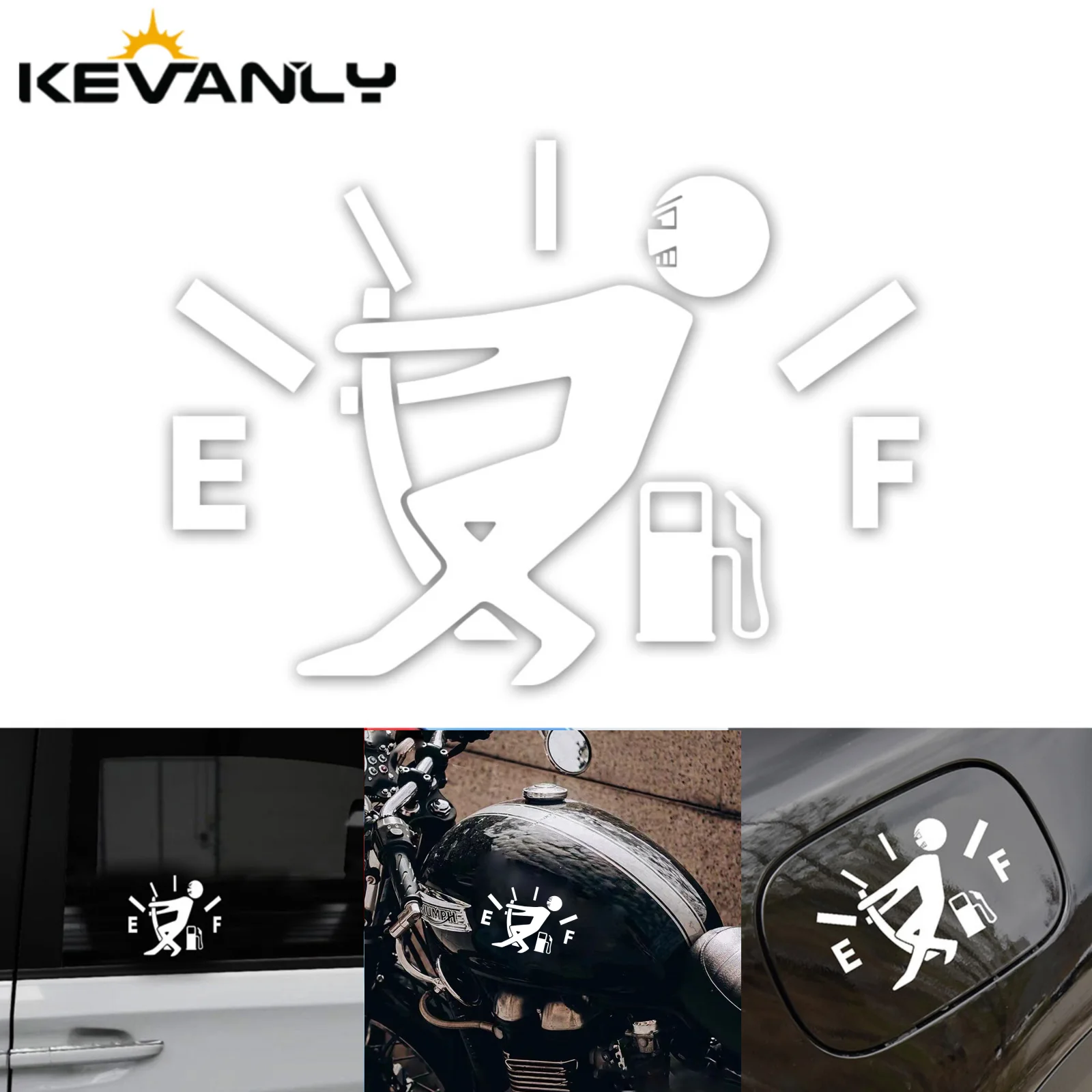 

1xFunny Car Stickers Pull Fuel Tank Pointer Reflective Vinyl Sticker High Gas Decal Fuel Gage Empty Stickers Decal Auto Exterior