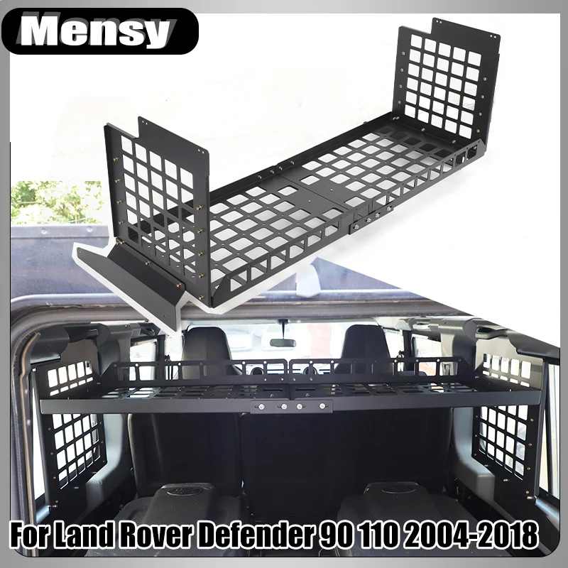 For Land Rover Defender 90 110 2004-2018 Aluminum Alloy Side Window Organizer Shelf Car Rear Trunk Storage Panel Debris Rack