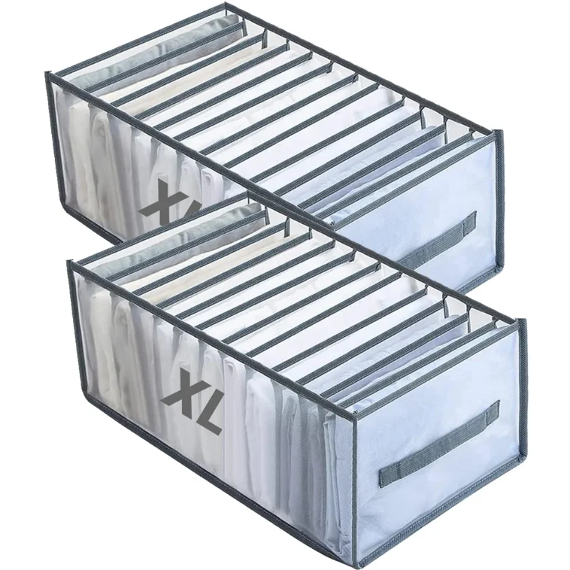 

2Pcs Wardrobe Clothes Organizer 12/9 Grids Closet Organizers and Storage for Clothing Jeans Socks Skirts Bra Storage Box Closet