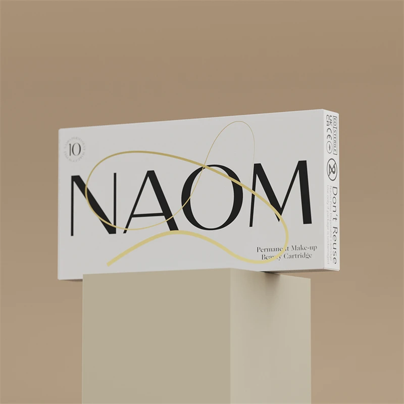 NAOM 10Pcs/Box Permanent Makeup Needles Cartridge Disposable Safety Tattoo Needles Microblading for Cartridge Tattoo Machine Pen