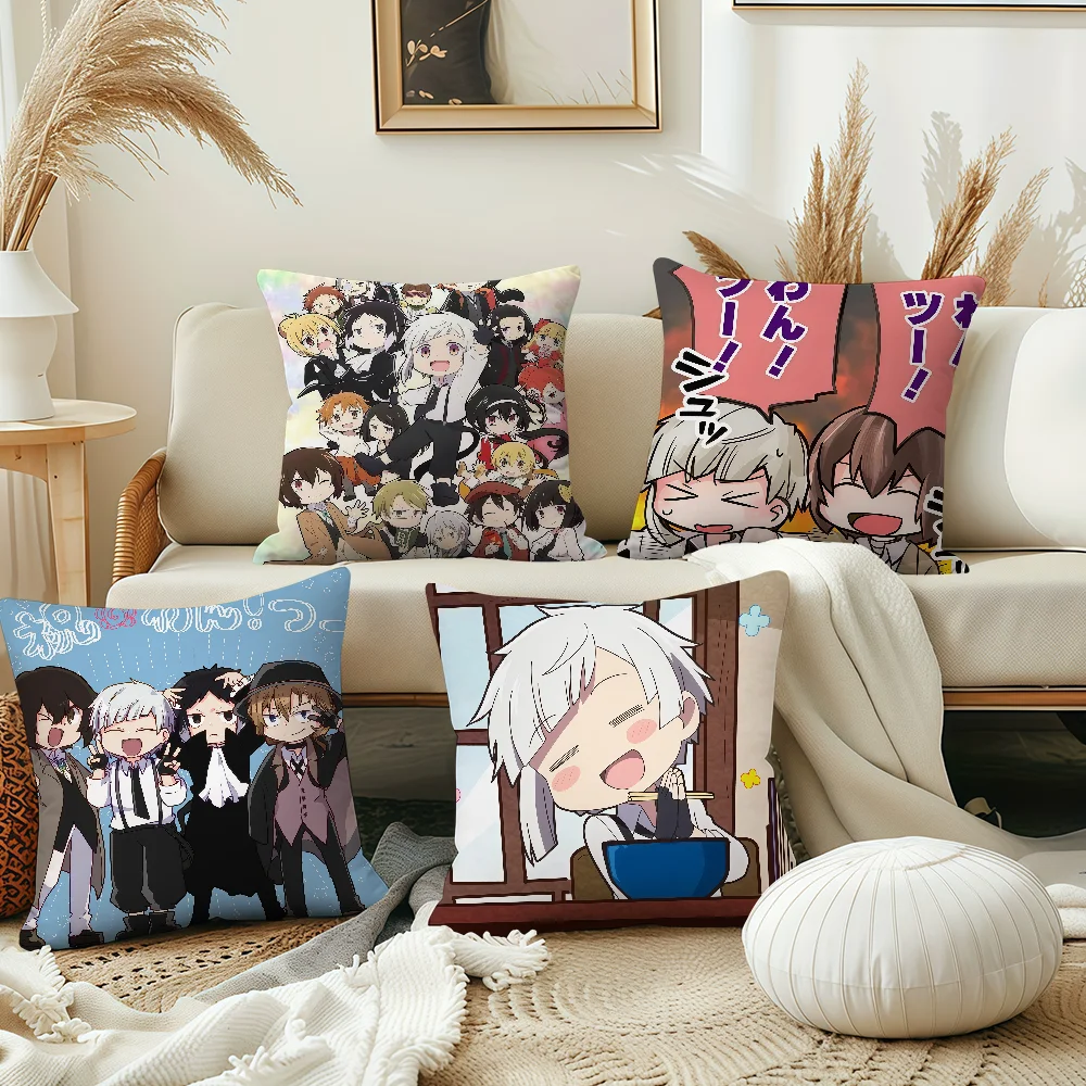 Anime Bungo Stray Dogs S2 cushion cover Best Home Office Coffee Pillow Sofa Printing Decoration Room Shop Car Nordic Simplicity
