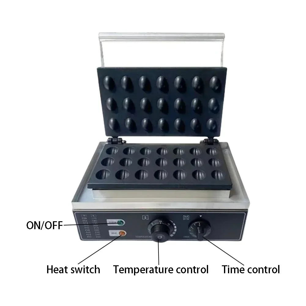 Holes Commercial Crispy Chestnut Peel Waffles Maker Electric Waffle Baker 1550W Waffle Making Machine Bread Cooker