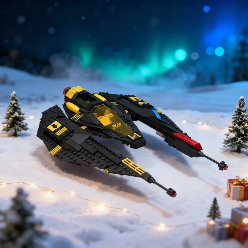 326pcs MOC Blacktron Interstellar Close Air Support Space I Model Building Blocks Architecture Toy Festival Gift Idea Education