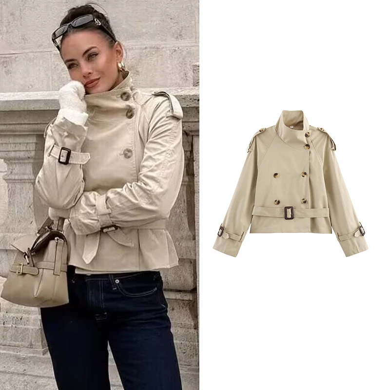 

Женские весенние куртки 2025 года, шикарные элегантные свободные женские пальто с длинными рукавами, уличная модная молодежная теплая куртка