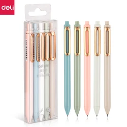 Deli Nusign 5Pc/Lot Gel Pen Set 0.5MM Black Ink Retractable Caneta Ballpont Pens Pучка Replaceable Blue Refill for Office School