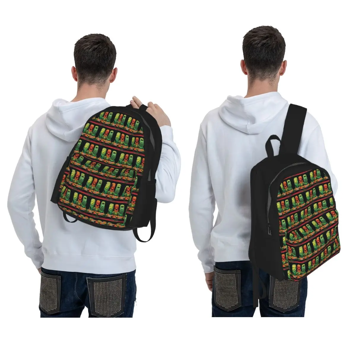 Garden Of Tikis Tiki Mask Backpack Student BookBag Kids School Bag Laptop Shoulder Bags for Men Women