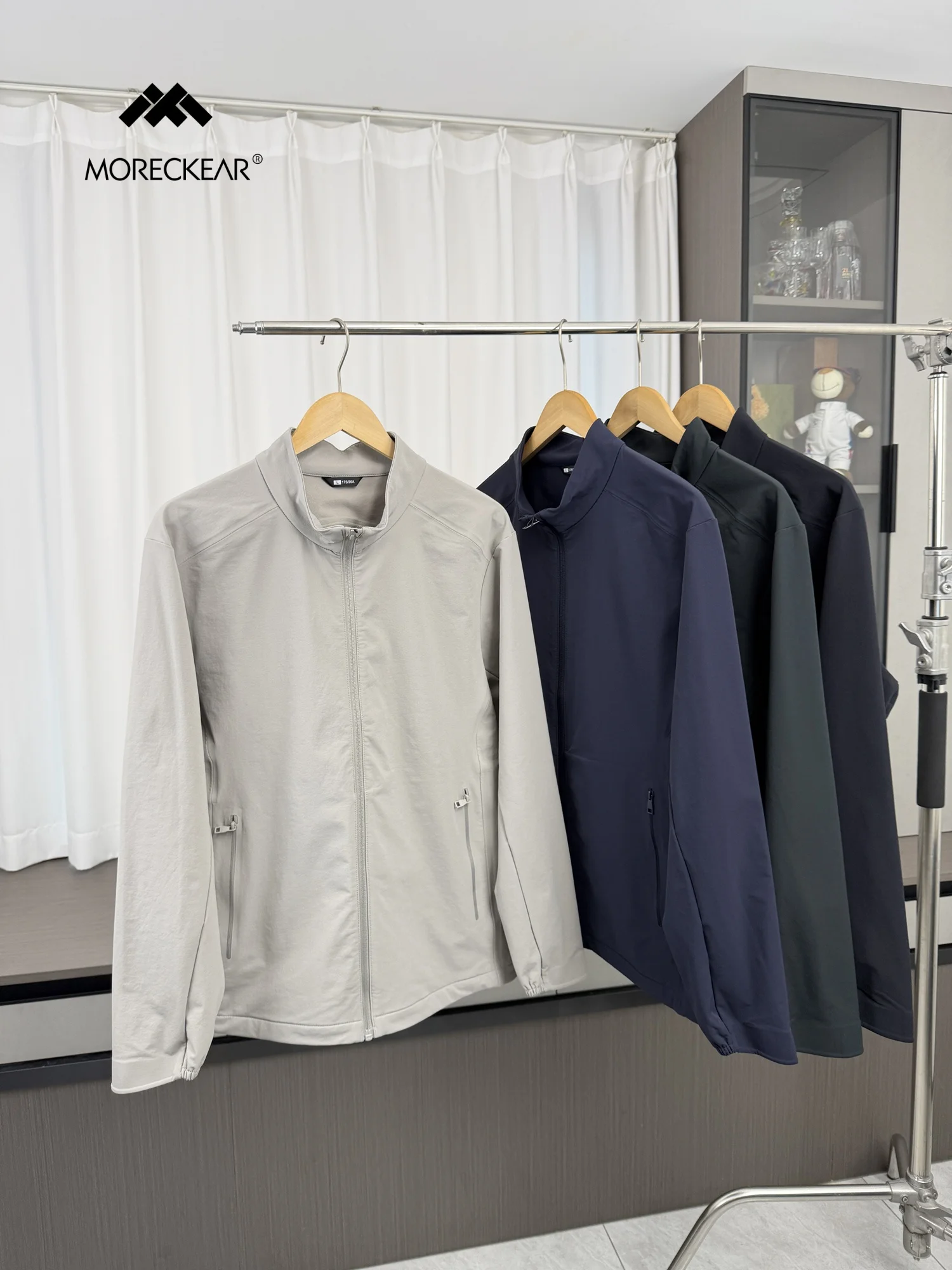 Lightweight Commuting! 3D Tailoring! Men's Casual  Jacket Coat Autumn Outdoor Commuting Soft  Stand Collar