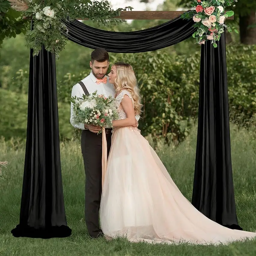 Wedding Draping Chiffon Fabric for Balloon Arch, Backdrop Stand, Dining Table Decoration,Baby Shower,Window Decoration