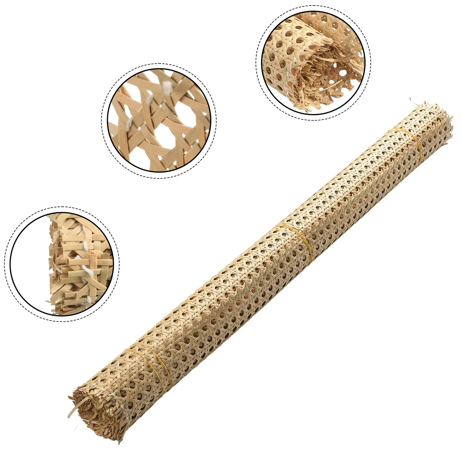 High Quality Cane Rattan Webbing Rattan Roller Belt Natural Texture PE Refreshing Handfeel Synthetic Fiber Wood