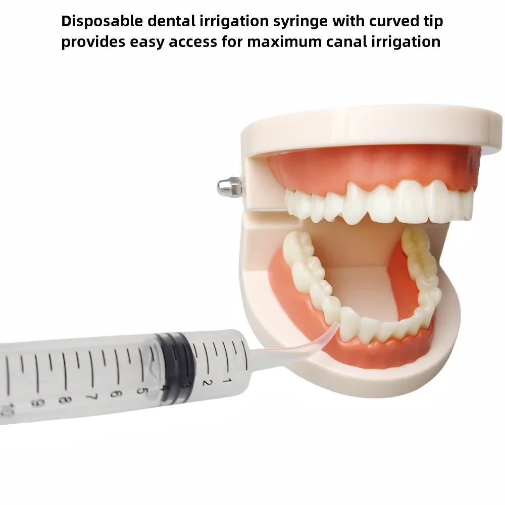 NIGF 5 szt. Jednorazowy plastikowy dentystyczny łokieć strzykawka irygacyjna zęby spłukiwanie wtrysku stomatologiczna strzykawka z wygięta końcówka