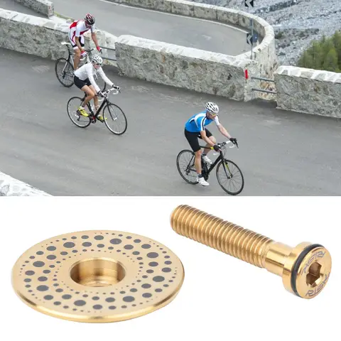 2 st titanlegering cykelstyrlagerkåpor med cykelgaffelexpander praktiska hållbara lättanvända cykelstyrstångslock med skruvsats 8 best sales topplock för stång - №1