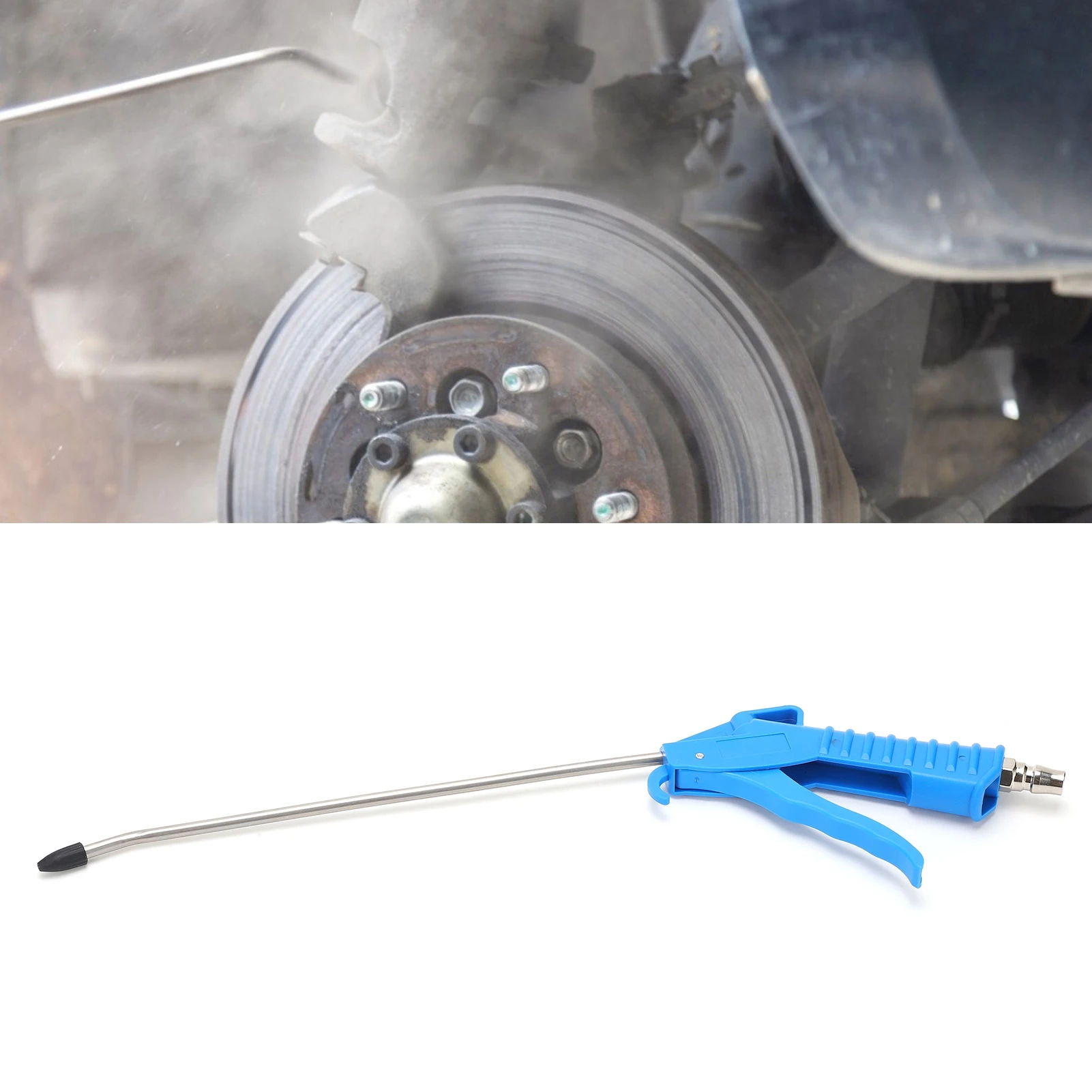 

Dust Blow Tool Air Blow Gun with Long Nozzle Stainless Steel High Pressure Resistant Pneumatic Cleaning Tool Dust Spray Gun