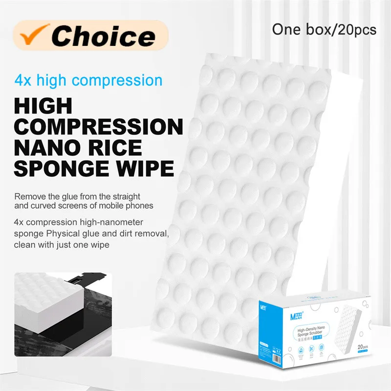 

MaAnt 4X Nano-cleaning Sponge Tools Kit for Mobile Phones Board Tablet LCD Screen Frame Camera High Density No Residue Cleaning
