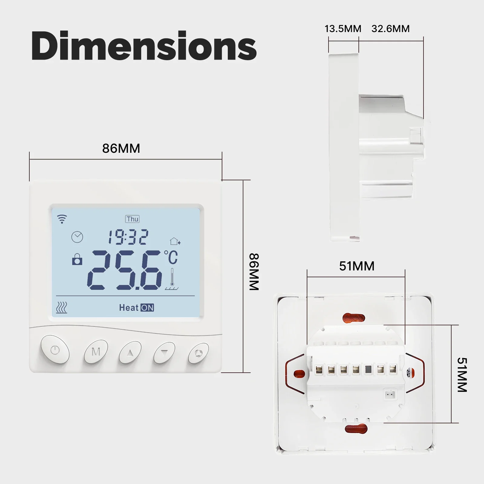 MOES Tuya WiFi Thermostat Room Temperature Controller Water/Electric Floor Heating Gas Boiler App Control With Alexa Google Home