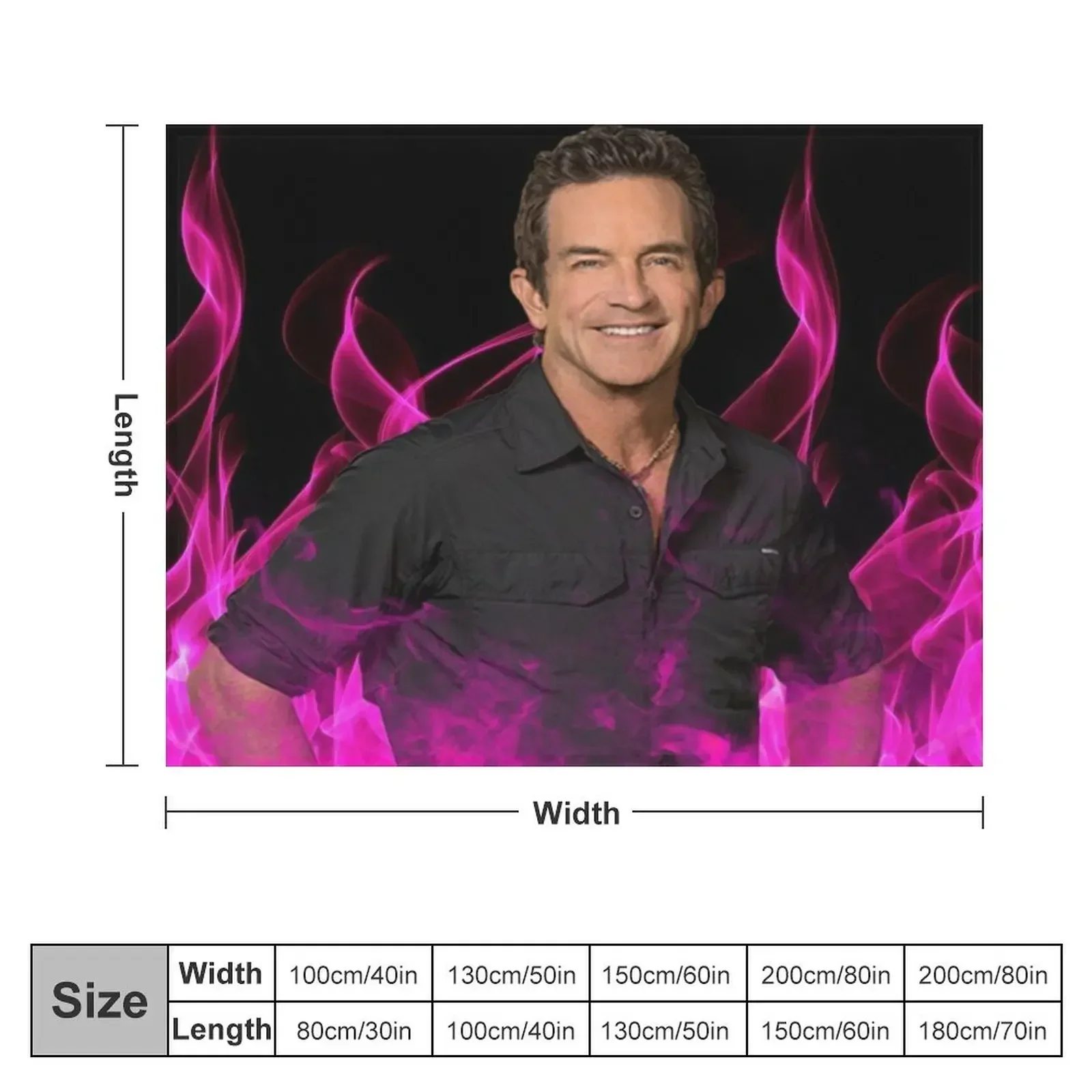 Jeff Probst Handsome Pink Glow Fire Blow Throw Blanket blankets ands Flannel Fabric decorative Luxury Brand Blankets