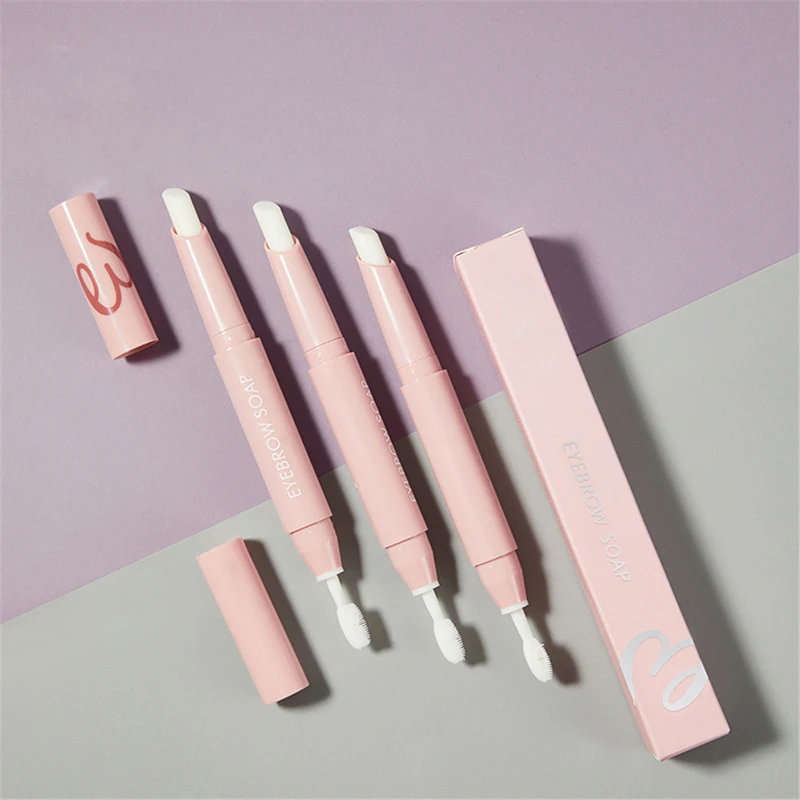 Double-headed Eyebrow Gel Brows Wax Pencil Clear Waterproof Styling Soap Brow Long-lasting Eye Wild Styling Tool Brush Makeup