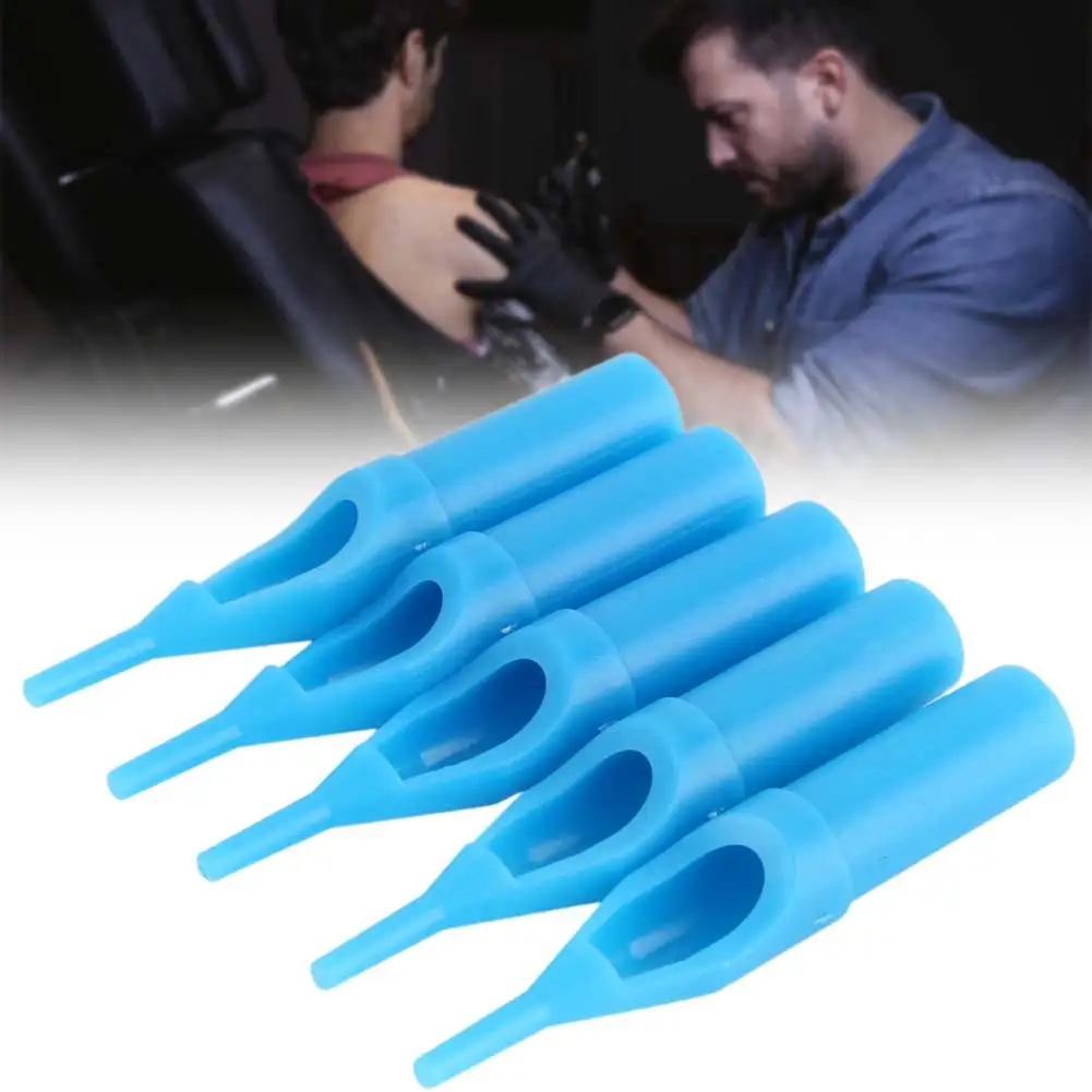 

50 шт. 11RT синие одноразовые насадки для татуировки для игл, круглые стерильные насадки для татуировки, принадлежности для татуировки