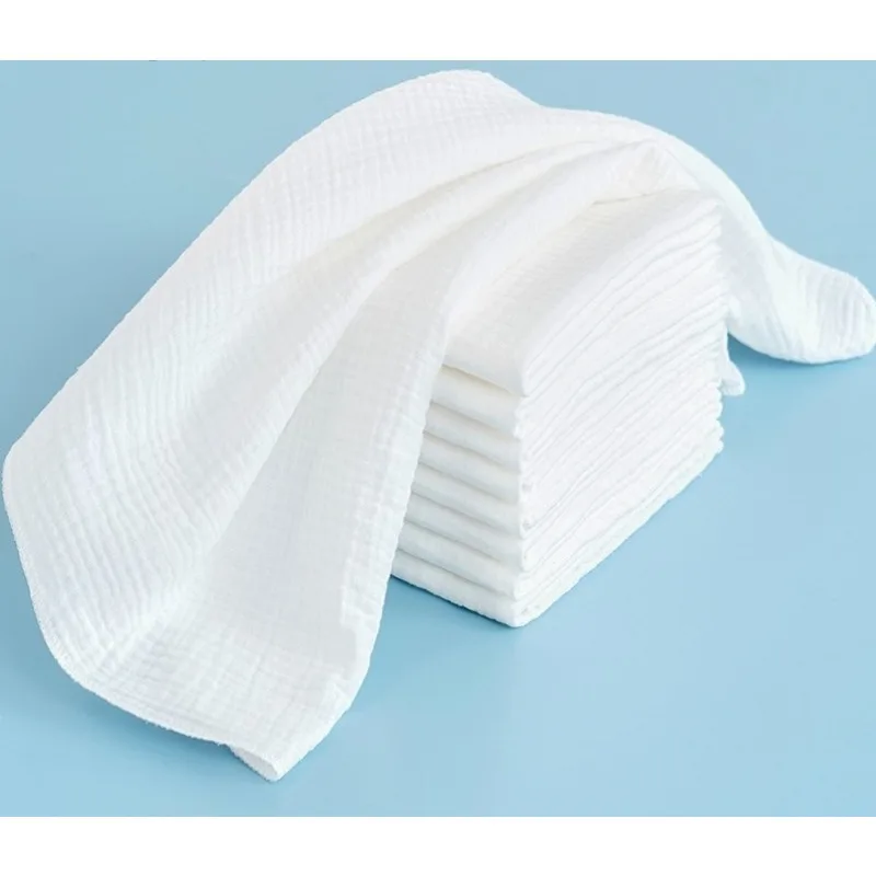 5pcs/lot 100% Cotton Baby Gauze Diapers 45*43cm Washable Soft Newborn Nappy Changing Towels Reusable Baby Care Essentials
