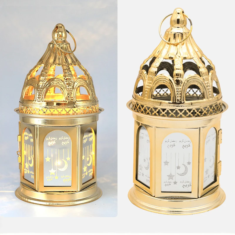 Battery Operated Music LED Lantern Light Ramadan Decoration 2025 Eid Mubarak Night Light Ramadan Kareem Eid Al Adha Party Supply