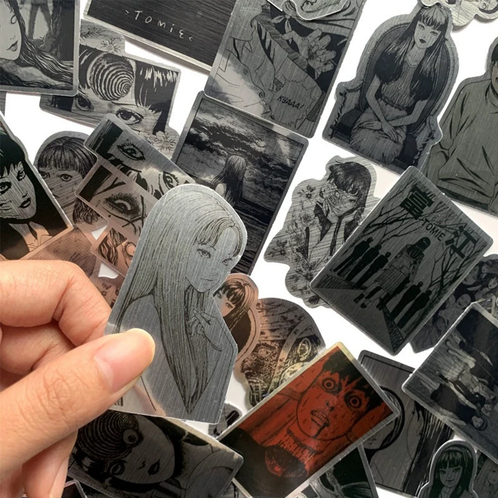 10/30/50pcs Laser Horror Anime Tomie Stickers Aesthetic Decals Laptop Phone Car Phone Cool Decoration Waterproof Sticker Kid Toy image 4