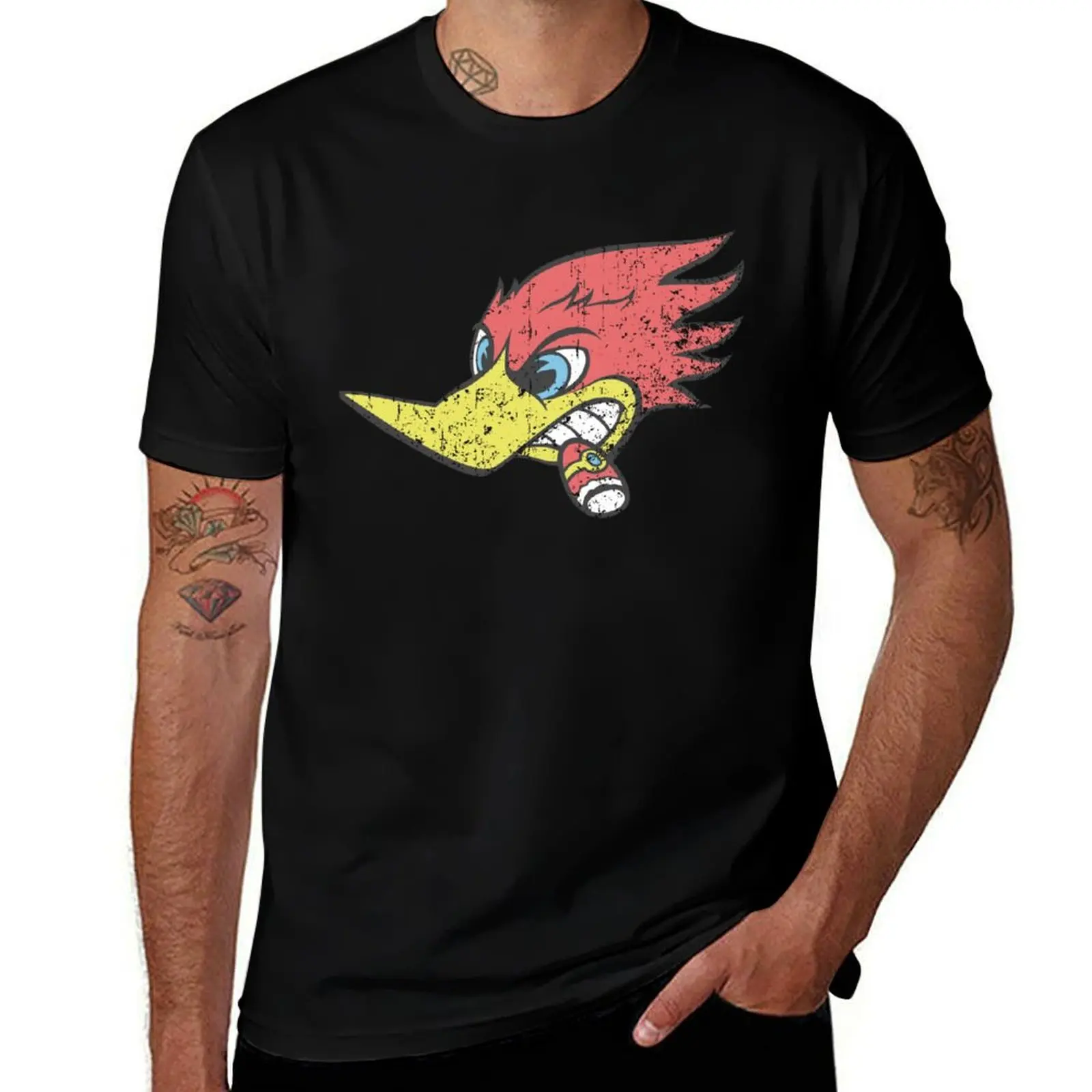 

Woody Hot Rod, Mr Horsepower, drag, gasser - washed out distressed print T-Shirt Basic Solid Color Short Sleeve T-Shirt