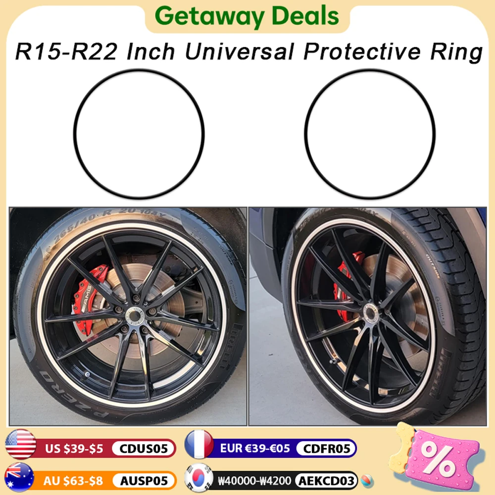 

4 шт. для автомобильного сплава, кольцо ступицы колеса R15 R16 R17 R18 R19 R20 R21 R22, защитная отделка края автомобиля, Стайлинг, внешние аксессуары