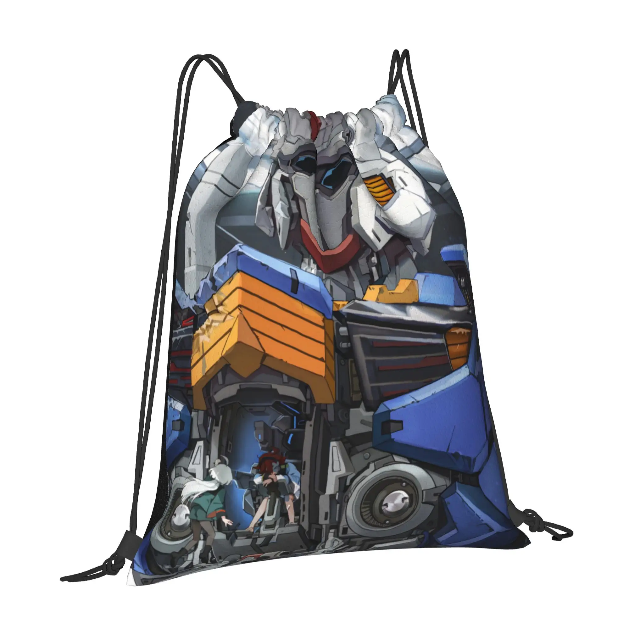 1 pc GUNDAM  Print Drawstring Bags Men Women Storage Backpack Teenager Travel Bag