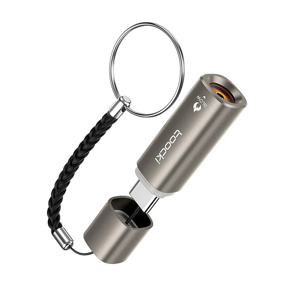 Universal Type-C Interface For Mobile Phone Cigarette Lighter Metal Non-Gas Type C Lighter No Flame Auto Shut-Off Safety Lighter