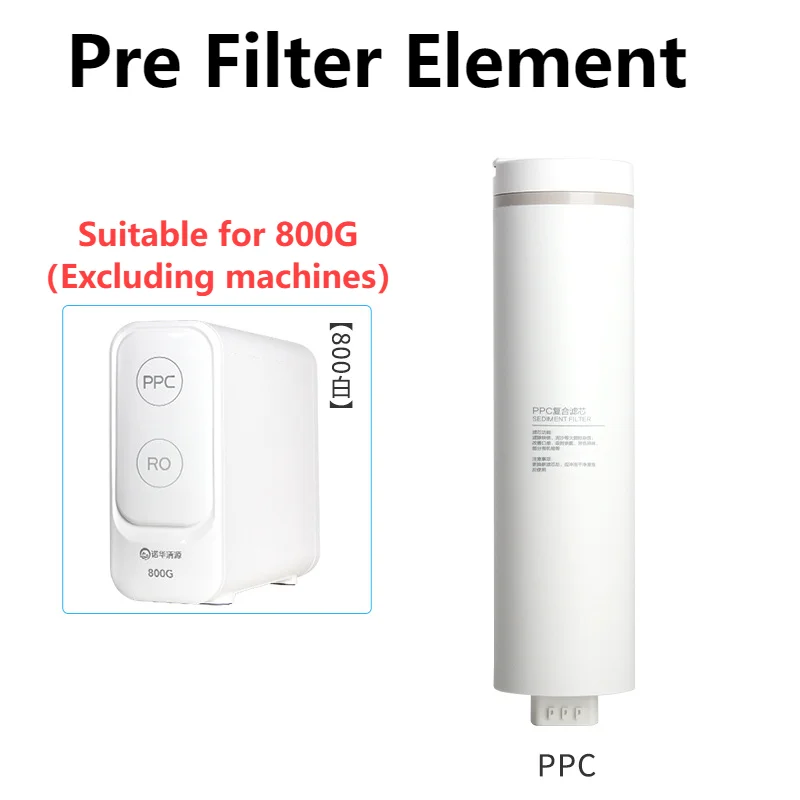 Élément de pré-filtre pour purificateur d'eau PPC, accessoires pour Machine à eau Pure intégrée 800G