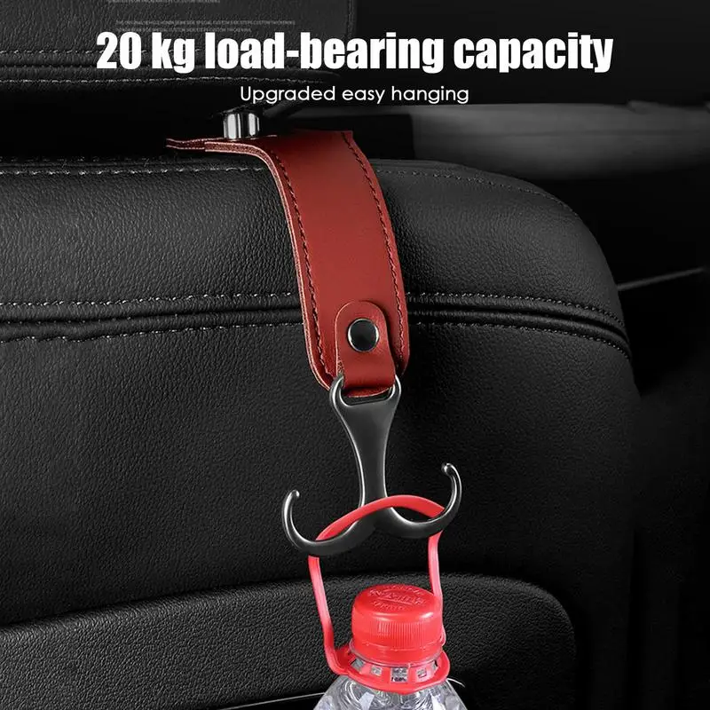 Car Seat Purse Hook Double Car Seat Back Hanger Strong Seat Hanger Holder Space-Saving Headrest Purse Hook For Bags Purses