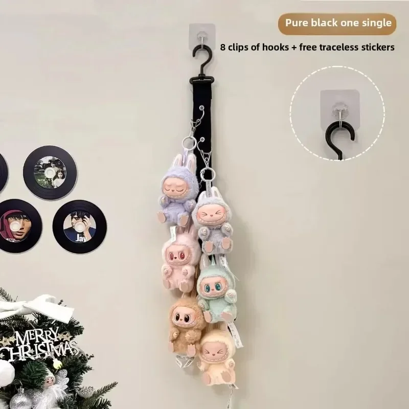Gancio portaoggetti Per LABUBU espositore portaoggetti appeso da parete per bambole per bambole clip per porte in peluche borse portaoggetti appese a parete per guardaroba