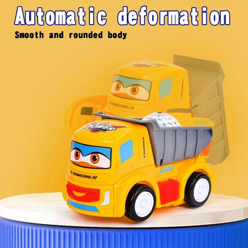 ของเล่นหุ่นยนต์รถยนต์แปลงร่างได้สำหรับเด็กพร้อมไฟสีสันสดใสและดนตรี - ของขวัญวันหยุดแสนสนุกสำหรับคริสต์มาส