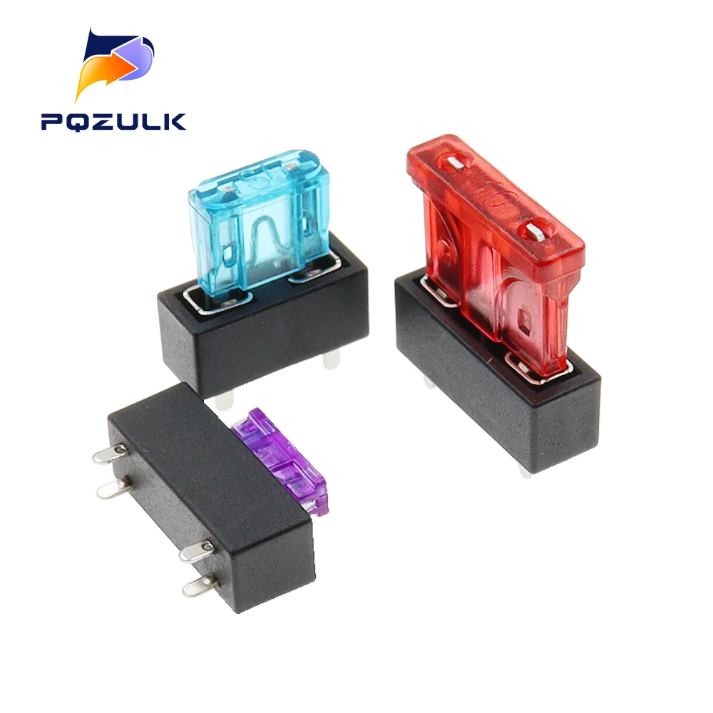 5PCS Micro Mini Small Medium 250V Car Blade Fuse Holder 4Pin Plastic Clip Fuse Seat PCB Panel Mount Insurance Blocks Safety