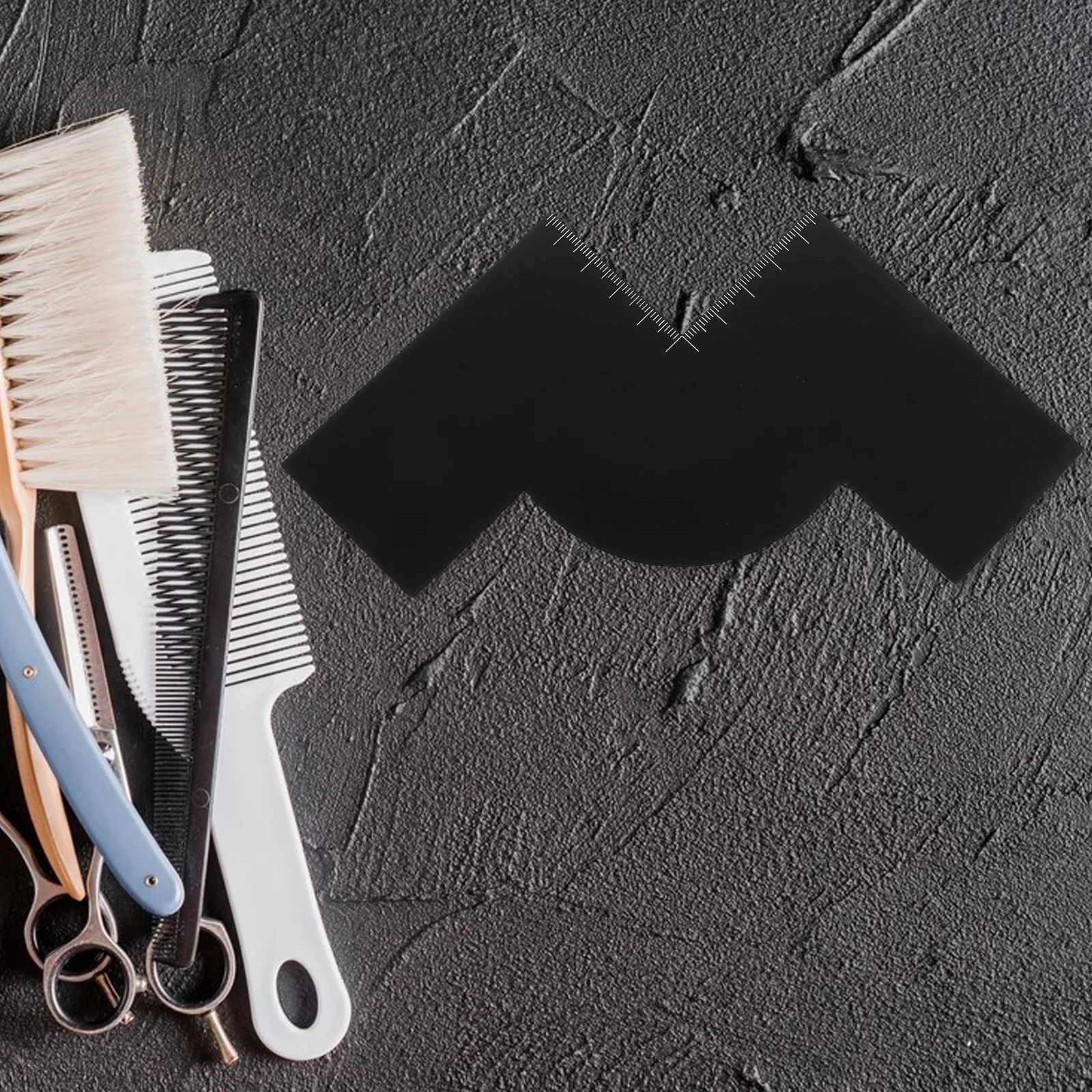Plastic Haarlijn Vormgeven Kaart Kapper Verbetering Kaart Ingebouwde Meting Indicatoren Herbruikbare Baard Shaper Tool Haarlijn Rand