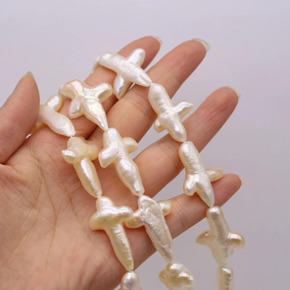 

Baroque Pearl Natural Freshwater Crosses Religious Beliefs Pearl Beads Jewelry Making DIY Necklaces Earrings Bracelets Gift