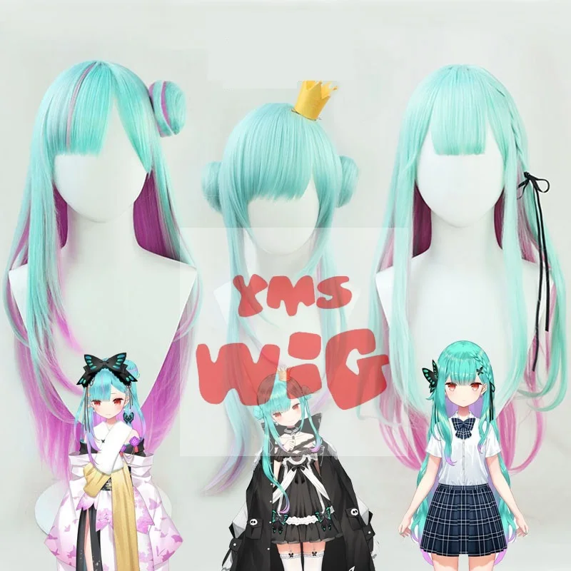

3 Types Youtuber Hololive Uruha Rushia Cosplay Wig Heat Resistant Synthetic Hair Wig+ Free Wig Cap
