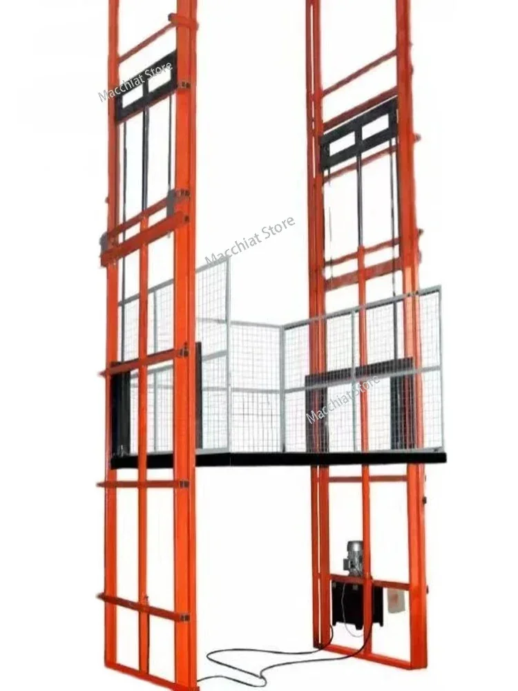 Freight elevator lift electric manual one-way two-way piston cylinder / custom guide rail hydraulic  accessories