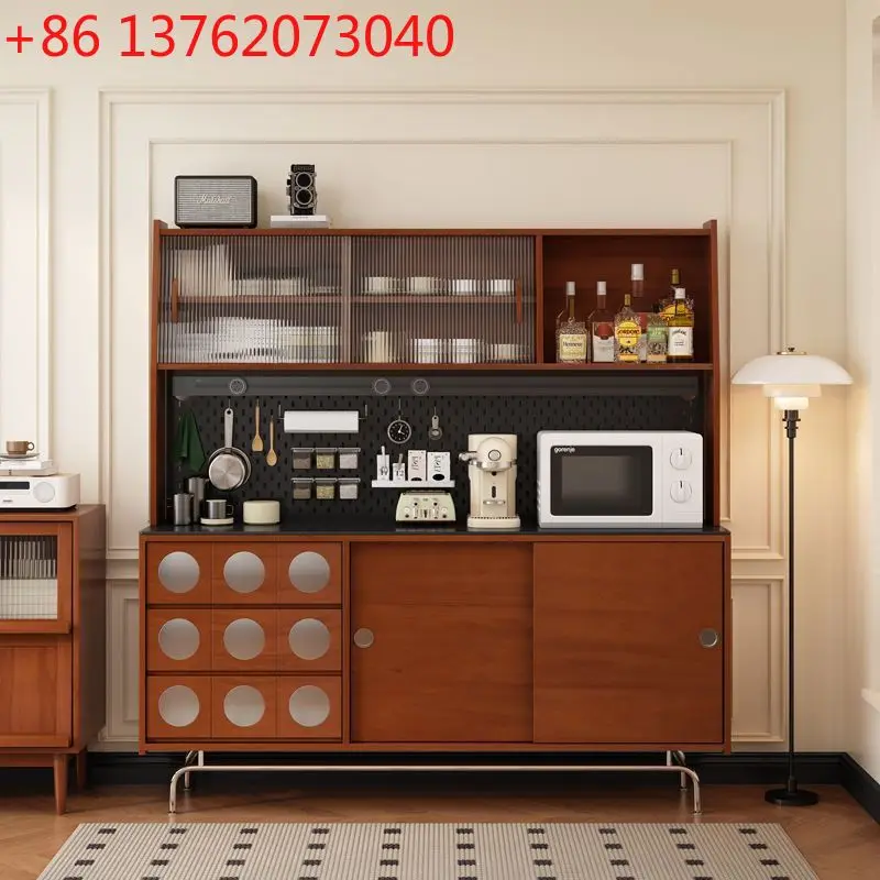 

French Retro Dinning Side Cabinet Integrated Multi-functional Wall Living Room Cabinet Rock Slab Home Furniture