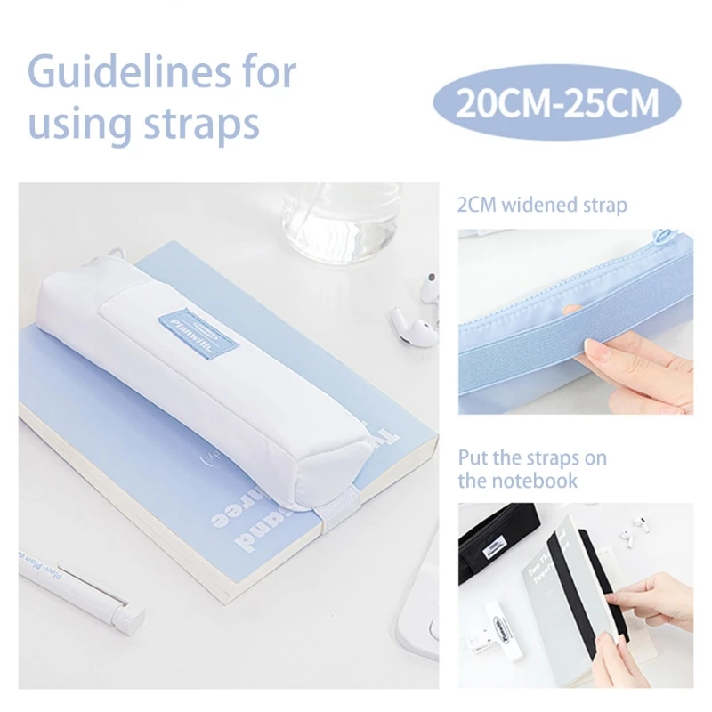 Сумка-карандаш для ноутбука, держатель для ручек, пенал для ноутбуков в твердом переплете с регулируемой резинкой