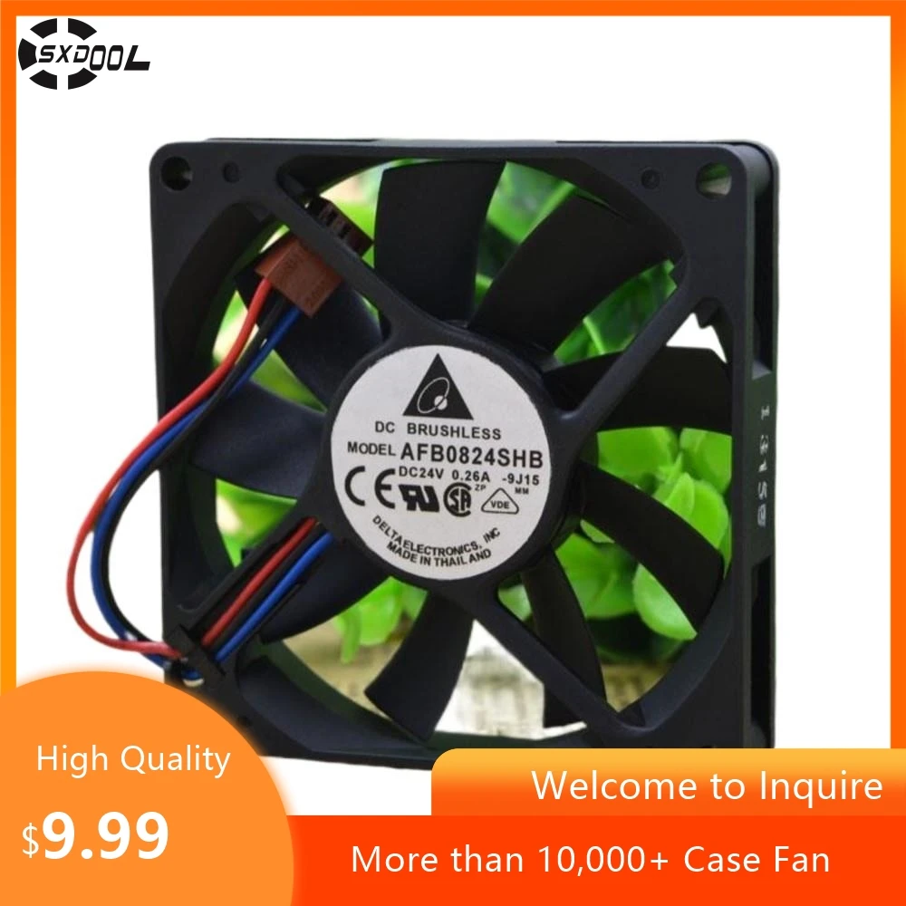 

Delta AFB0824SHB 8015 24V 0.26A 8cm Dual Ball Inverter Fan, High-Performance Cooling for Industrial Equipment Efficient Airflow