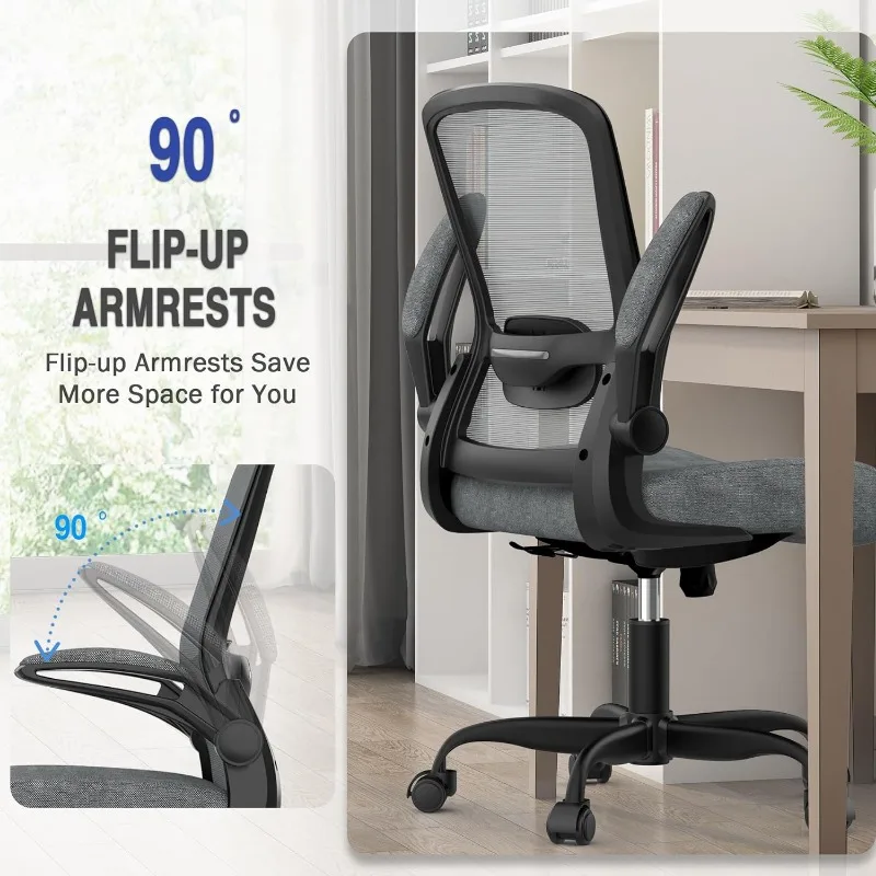 Office Chair, Ergonomic Adjustable Lumbar Support, High Back Mesh Computer Chair