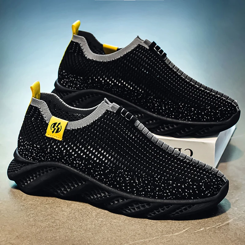Men Shoes Breathable Men's Sneakers Comfortable Running Shoes Tenis Outdoor Slip On Walking Sneakers Sock Jogging Shoes