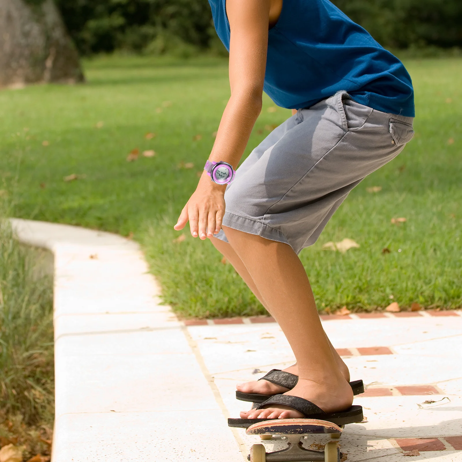 ساعة يد بنمط زهرة إبداعية مقاومة للماء لساعة كرتونية إلكترونية هدية ساعة يد مقاومة للماء #4