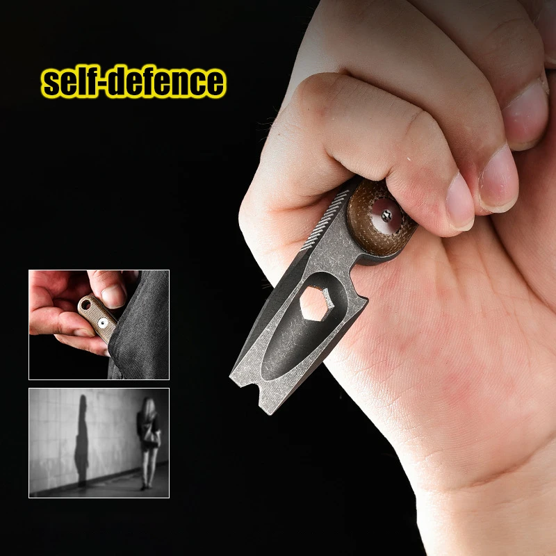 Imagem -06 - Titanium Alloy Auto-defesa Segurança Gadget Ferramenta Edc Chaveiro Pendant Nail Lifter Chave Abridor de Garrafas Outdoor Ferramenta Edc 115 Centímetros Tc4