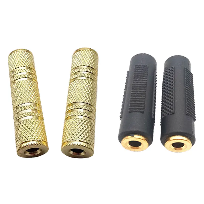 

2PCS 3.5mm to 3.5mm Female Jack Stereo Connector Coupler Adapter Audio Cable Extension for MP3 DVD Headphone Car AUX
