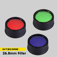 Nitecore Protable Flashlight Len Accessories NFR26 NFG26 NFB26 26.8mm Red Green Blue Diffuser Len Adapter for MT2C Pro/ MH12 Pro