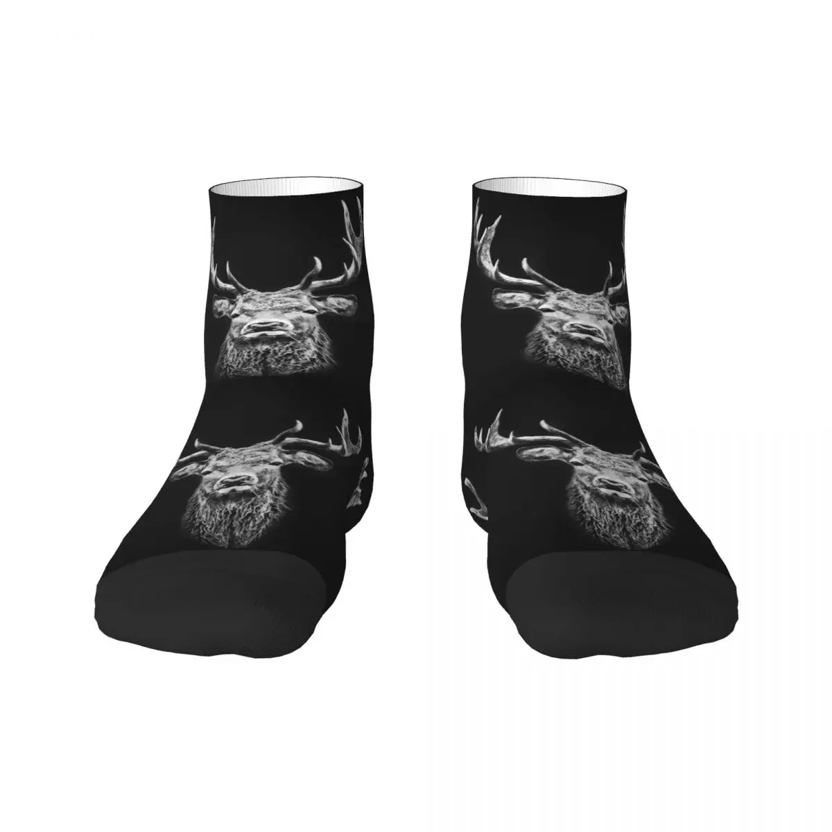 Fun Men's Deer Dress Socks Unisex Warm Breathbale 3D Printed Crew Socks