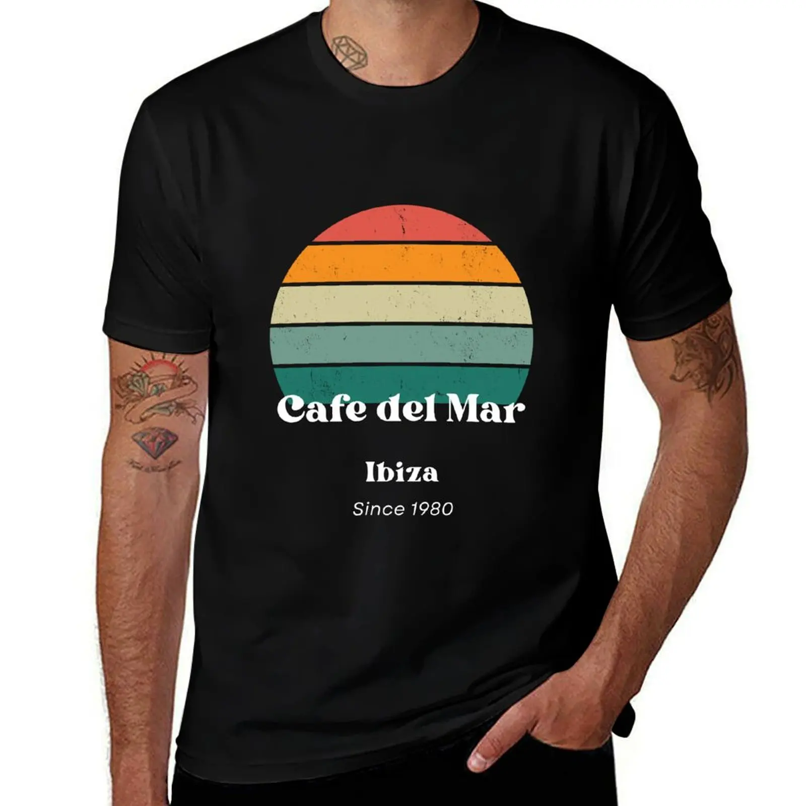 Cafe de Mar - Original Vintage Syle Design T-Shirt Plus Size Non-Shrink T-Shirt